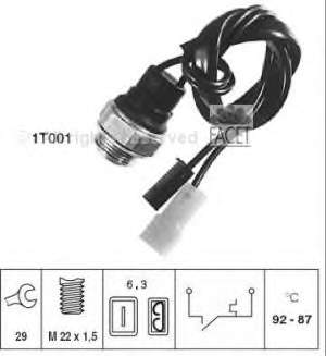 75001 Facet sensor de temperatura do fluido de esfriamento (de ativação de ventilador do radiador)