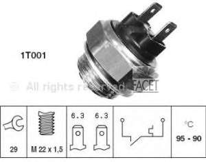 7.5020 Facet sensor de temperatura do fluido de esfriamento (de ativação de ventilador do radiador)