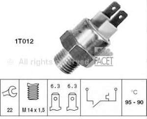 75064 Facet sensor de temperatura do fluido de esfriamento (de ativação de ventilador do radiador)