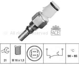 75090 Facet sensor de temperatura do fluido de esfriamento (de ativação de ventilador do radiador)