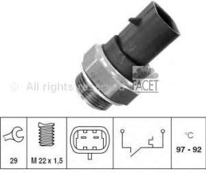 75103 Facet sensor de temperatura do fluido de esfriamento (de ativação de ventilador do radiador)