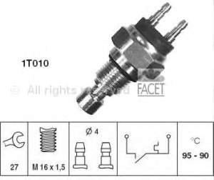 Sensor de temperatura do fluido de esfriamento (de ativação de ventilador do radiador) 75139 Facet