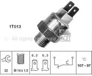 12632241342 BMW sensor de temperatura do fluido de esfriamento (de ativação de ventilador do radiador)