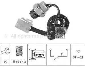 Sensor de temperatura do fluido de esfriamento (de ativação de ventilador do radiador) 75199 Facet