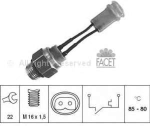 Sensor de temperatura do fluido de esfriamento (de ativação de ventilador do radiador) para Mitsubishi Colt (CAA)