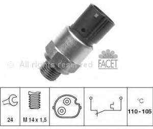 7.5273 Facet sensor de temperatura do fluido de esfriamento (de ativação de ventilador do radiador)