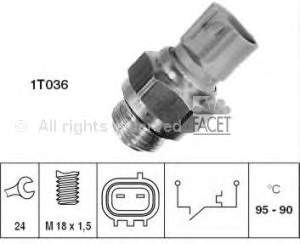 Sensor de temperatura do fluido de esfriamento (de ativação de ventilador do radiador) 1850282 EPS