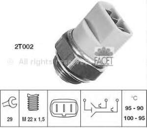 75616 Facet sensor de temperatura do fluido de esfriamento (de ativação de ventilador do radiador)