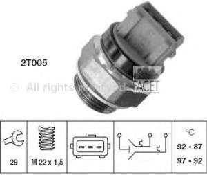 126444 Peugeot/Citroen sensor de temperatura do fluido de esfriamento (de ativação de ventilador do radiador)