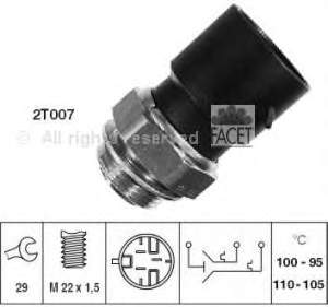 75632 Facet sensor de temperatura do fluido de esfriamento (de ativação de ventilador do radiador)