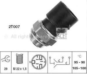 75639 Facet sensor de temperatura do fluido de esfriamento (de ativação de ventilador do radiador)