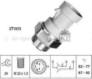 Sensor de temperatura do fluido de esfriamento (de ativação de ventilador do radiador) para Fiat Ducato (290)