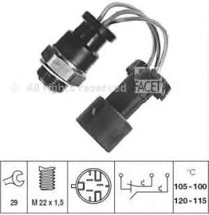 90482428 Opel sensor de temperatura do fluido de esfriamento (de ativação de ventilador do radiador)