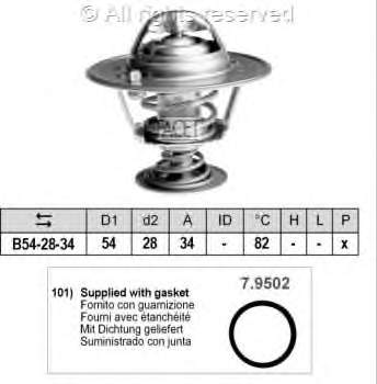 Termostato para Lancia Prisma (831AB0)