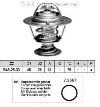 Termostato 9091603082 Toyota