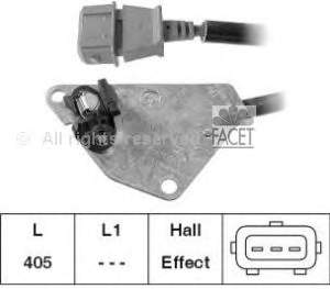 Sensor de posição da árvore distribuidora 90208 Facet