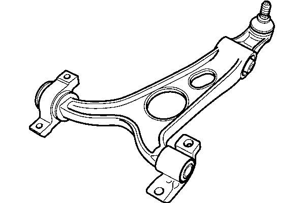 1634897480 Peugeot/Citroen braço oscilante inferior direito de suspensão dianteira