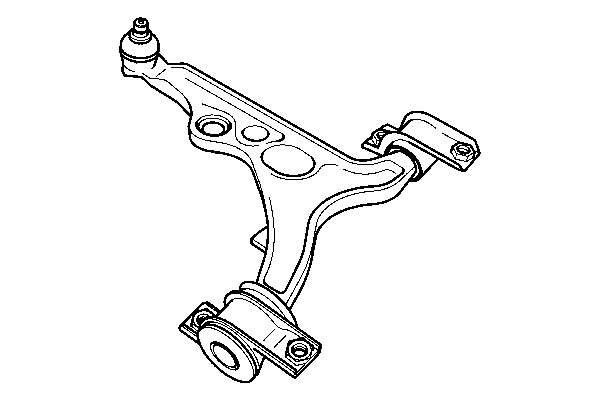 0093501180 Fiat/Alfa/Lancia braço oscilante inferior esquerdo de suspensão dianteira