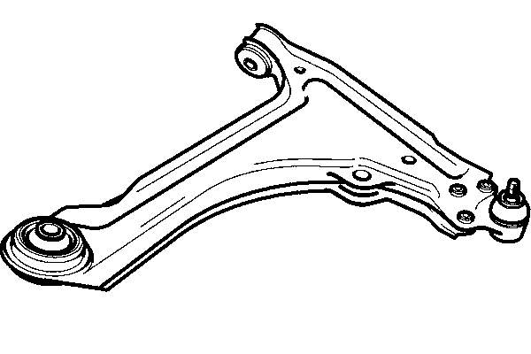 Braço oscilante inferior direito de suspensão dianteira para Opel Vectra (86, 87)