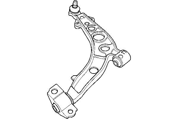 4640268 Fiat/Alfa/Lancia braço oscilante inferior esquerdo de suspensão dianteira