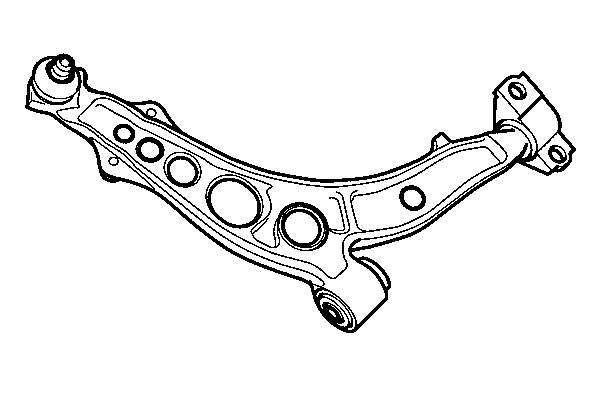 0046428562 Fiat/Alfa/Lancia braço oscilante inferior direito de suspensão dianteira