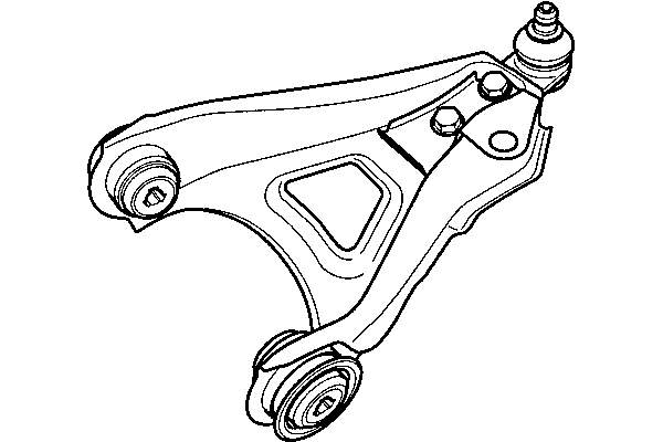 Braço oscilante inferior direito de suspensão dianteira para Renault Kangoo (FC0)