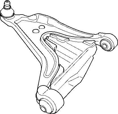 Braço oscilante inferior esquerdo de suspensão dianteira para Volvo XC70 (SZ, LZ)