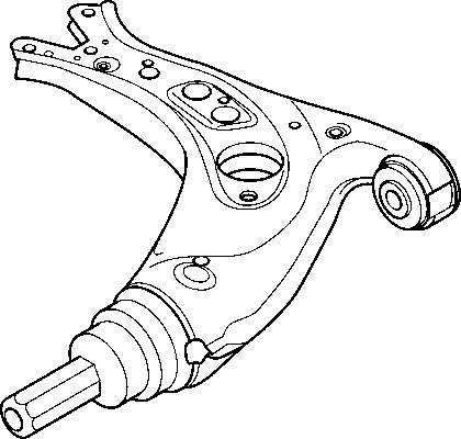 1607313480 Peugeot/Citroen braço oscilante inferior esquerdo/direito de suspensão dianteira