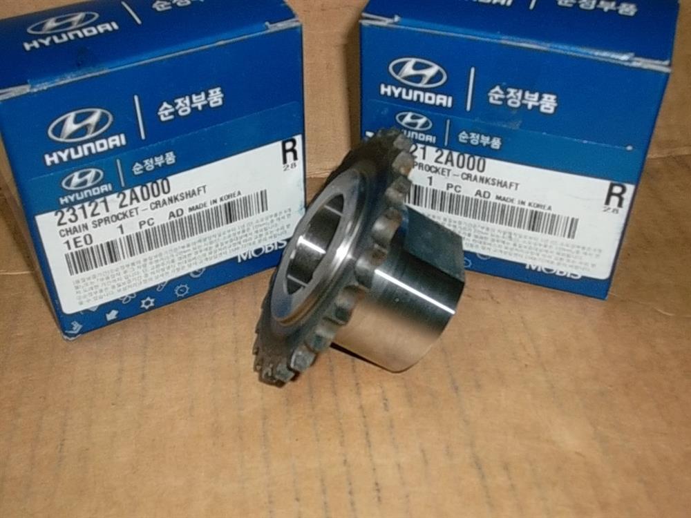 Engrenagem de cadeia da roda dentada de acionamento de cambota de motor para Hyundai I20 (PB)