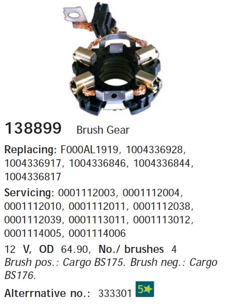1986SE1562 Bosch porta-escovas do motor de arranco