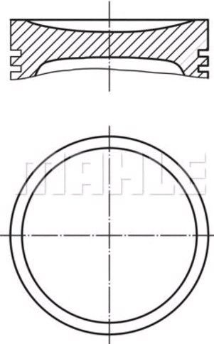 Комплект поршневых колец на 1 цилиндр, 1-й ремонт (+0,25) SM 8910812500