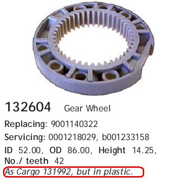 Roda dentada planetária de redutor do motor de arranco para BMW 3 (E30)