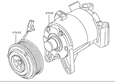 Acoplamento (bobina magnética) do compressor de aparelho de ar condicionado para Nissan Teana (J32)