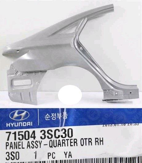 Pára-lama traseiro direito para Hyundai Sonata (YF)