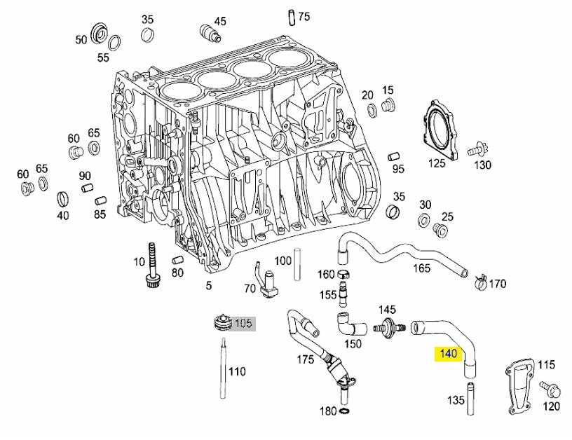 02.18.086 Trucktec cano derivado de ventilação de cárter (de separador de óleo)