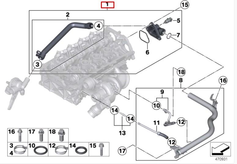 1336803080 Fiat/Alfa/Lancia mangueira (cano derivado do sistema de esfriamento)