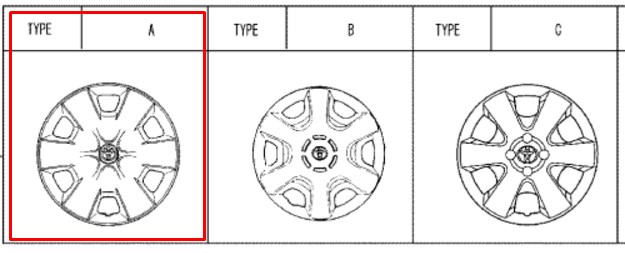Колпак колесного диска на Toyota Corolla E12U
