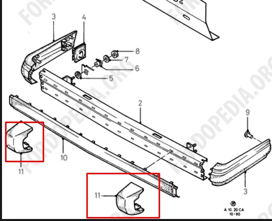 1591332 Ford grade esquerda de proteção no pára-choque dianteiro