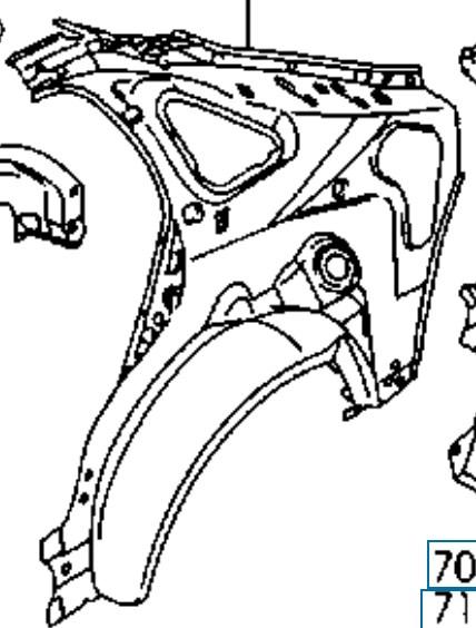 Арка крыла заднего правого на Mazda 626 V 