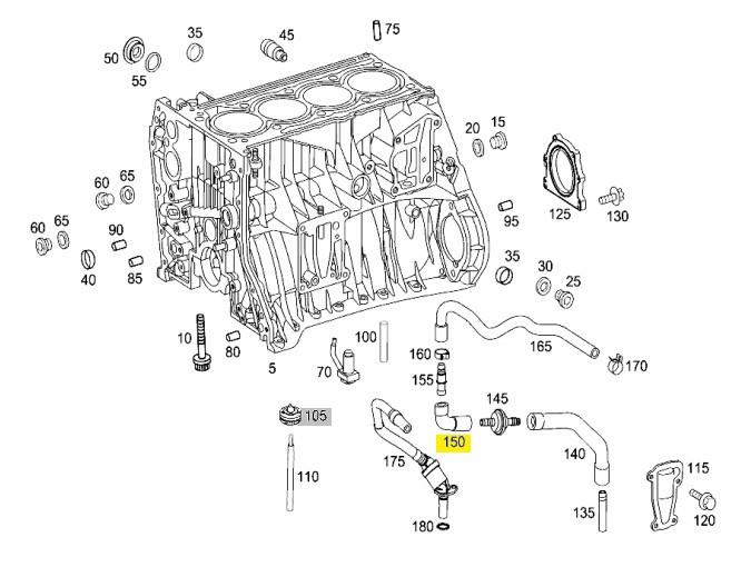 222698 Impergom cano derivado de ventilação de cárter (de separador de óleo)