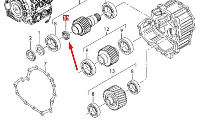 Vedação da Caixa Automática de Mudança (árvore-engrenagens) para Audi A4 (8D2)
