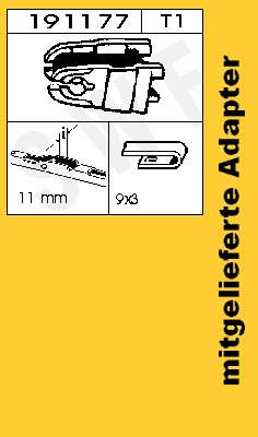 Limpa-pára-brisas do pára-brisas de passageiro 93195941 Opel
