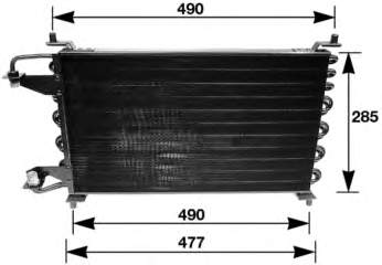 Radiador de aparelho de ar condicionado 9005091 VAN Wezel