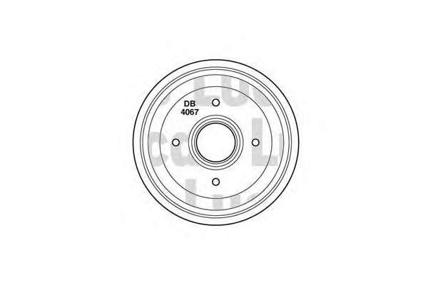 Tambor do freio traseiro 14549410 Brembo