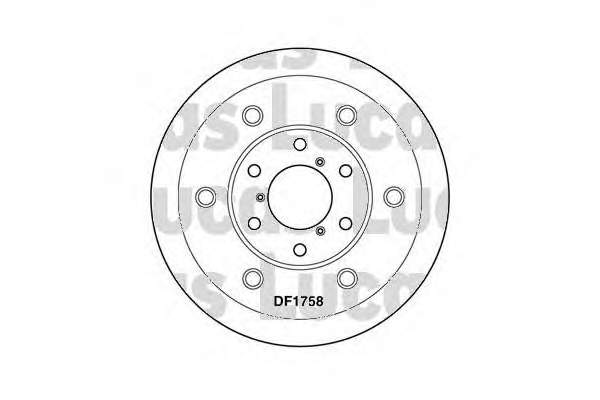 DF1758S Lucas диск тормозной передний