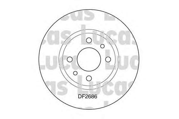 DF2686 Lucas disco do freio dianteiro