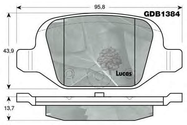 Колодки дисковые  Lucas GDB1384 цена, от 23.34 USD