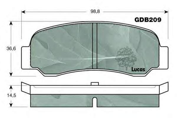 ADC44207 Blue Print sapatas do freio traseiras de disco