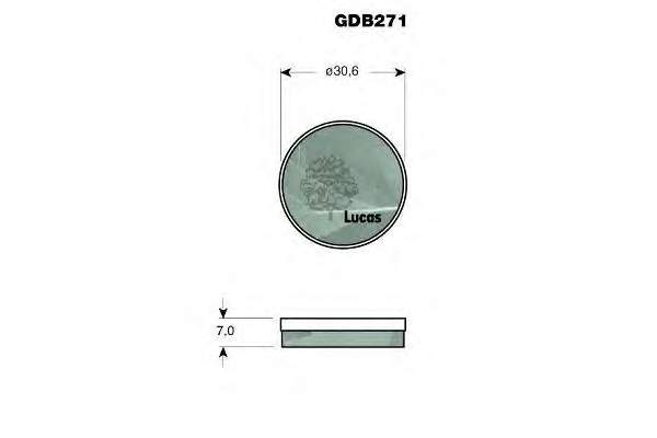 Колодки гальмові задні, дискові GDB271 LUCAS