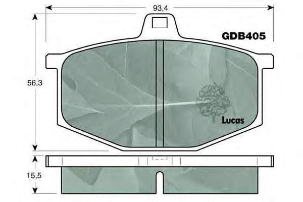 Передние тормозные колодки GDB405 Lucas